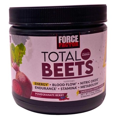 Force Factor Total Beets Energizing Drink Powder - Pomegranate Berry - 7.5 oz