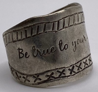 Silpada Sterlingsilber Be True To Your Dreams Bandring Größe 8,75 8,3 g R1820