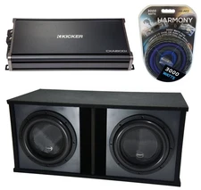 Harmony Audio HA-ML152 Loaded Dual 15" Sub 6400W Ported SPL Sub Box & CXA1800.1