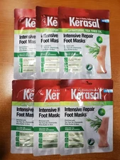 6 Pairs: Kerasal Intensive Repair Foot Mask for Cracked Heels/Dry Feet(7509) W5D