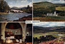 Royal Deeside Balmoral Castle vintage postcard d650