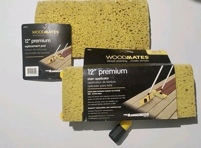 Mr. LongArm 0350 Woodmates 12   Premium Stain Applicator, Deck W/Replacement Pad