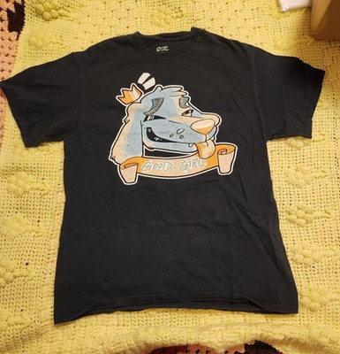 Furry Furries Good Girl Cartoon Anthro Black  TShirt M Size