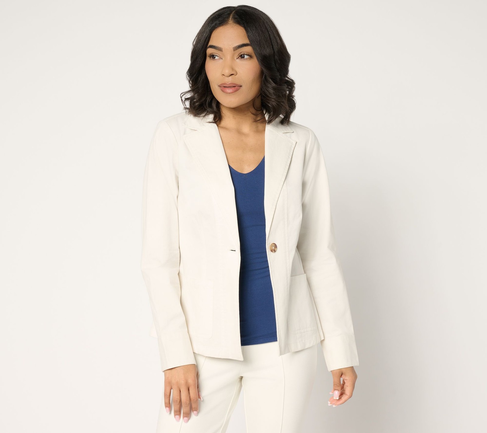 Joan Rivers Classics Collection Women's Jacket Sz M Regular Brght Wht A682062