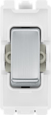 Image of BG Nexus Brushed Steel Screwless Flatplate Switches & Sockets Satin Chrome Grey