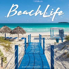 Willow Creek Press,  Beach Life 2026 Wall Calendar, 12'' X 12'', 18-Month Calend