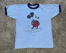 Vintage MICKEY MOUSE T-Shirt Tropix Togs Blue Ringer