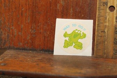 Vintage Sticker Decal Way To Go Mint Smell Frog Sticker