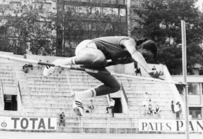 Ghislaine Barnay a high jump event a match between France Swed- 1968 Old Photo