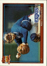 1991 Topps Montreal Expos Baseball Card #317 Mike Fitzgerald