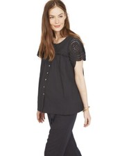 Hatch Maternity Women  s THE PILAR TOP Black Size 0 XS/0-2  168 NEW