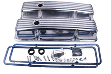 58-86 Sbc Chevy 350 400 Retro Polish Finned Aluminum Tall Valve Covers W Gasket 58-86 Sbc Chevy 350 400 Retro Polish Finned Aluminum Tall Valve Covers W Gasket