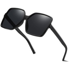 Women's Chic Square Oversized Sunglasses Big Large Wide Fashion Shades for Wo...