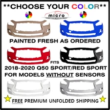 NEW PAINTED FRONT BUMPER FOR 2018-2020 Q50 SPORT *CHOOSE YOUR COLOR* IN1000282