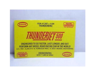 1387 THUNDERBIKE CASE LABEL BY MODEL MOTORING AURORA T-JETS