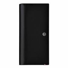 S.T. Dupont Black Leather Wallet 13 C.C, 2 Currency, 1 Zipped Pocket 180046 NIB