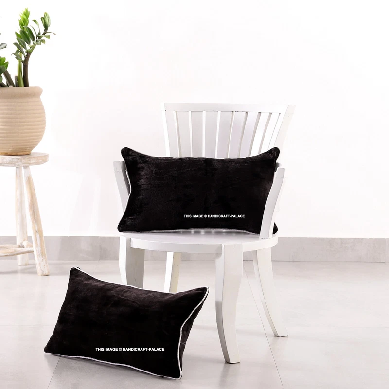 Velvet Crushed Cushion Cover Set of 2 Indien