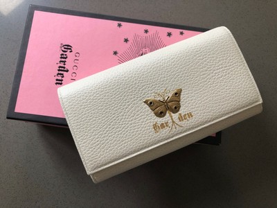 new GUCCI Garden GG Butterfly leather wallet limited edition RRP