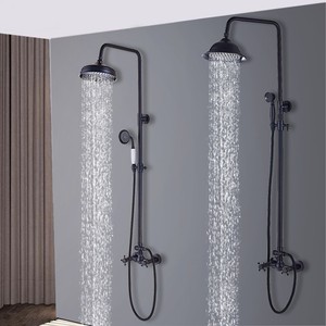 Oil Rubbed Bronze 8 Rainfall Bathroom Shower Faucet Set W Hand