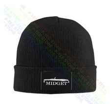 Mg Midget Knitted Hat . Colour Black With White Logo