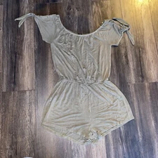 Rue 21 olive green off the shoulder romper