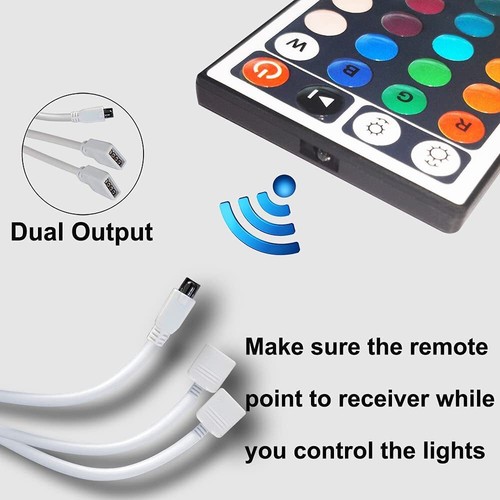 44Key IR Remote Controller+12V 1A Adapter For 2835 3528 5050 RGB LED Strip Light - Picture 6 of 13