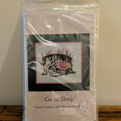 Go To Sleep CHILD w/ DOLLS Fusible Applique Wall Hanging Quilt Pattern 26 x29  