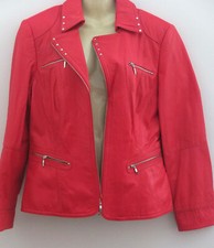 Gerry Weber Studded Trim Leather Jacket New Size14