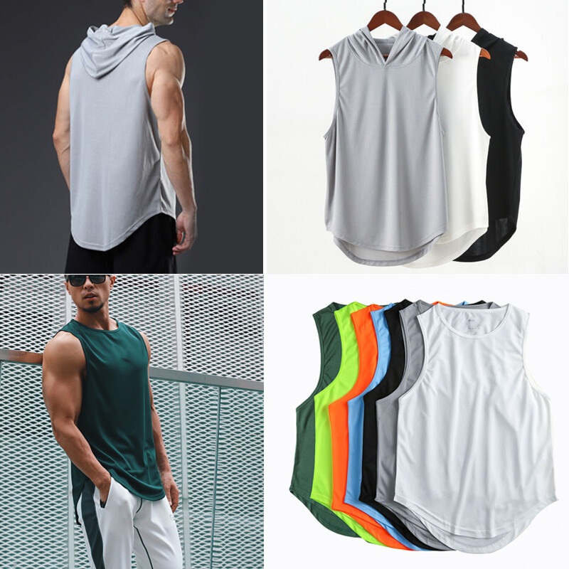 hooded muscle tee