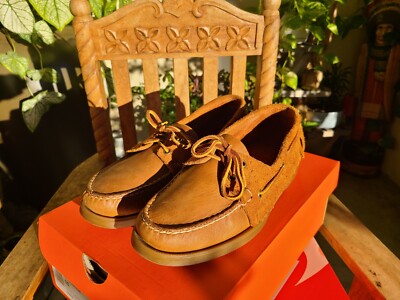 Vintage Ronnie Fieg Sebago Docksides Fringe Moccasin Leather Deck Boat Shoe Sz 9