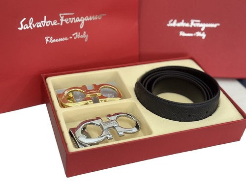 Salvatore Ferragamo Men's Leather Belt in Black, Size 67 0524 | eBay
