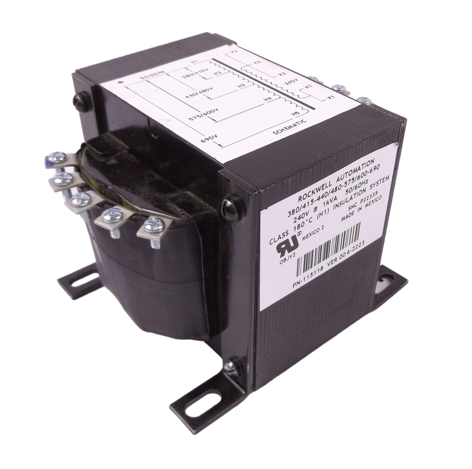 Rockwell 115118 380/415–440/480–575/600-690-240V @ 1KVA Transformer P22339