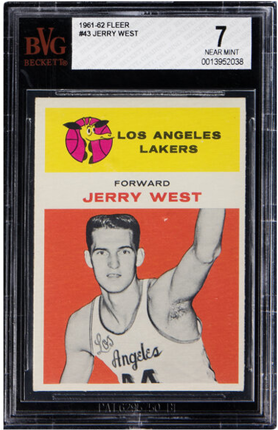 1961 Fleer #43 Jerry West Rookie Card PSA 5 EX-MT former SGC Mint 6.5, Beckett 7 view 4