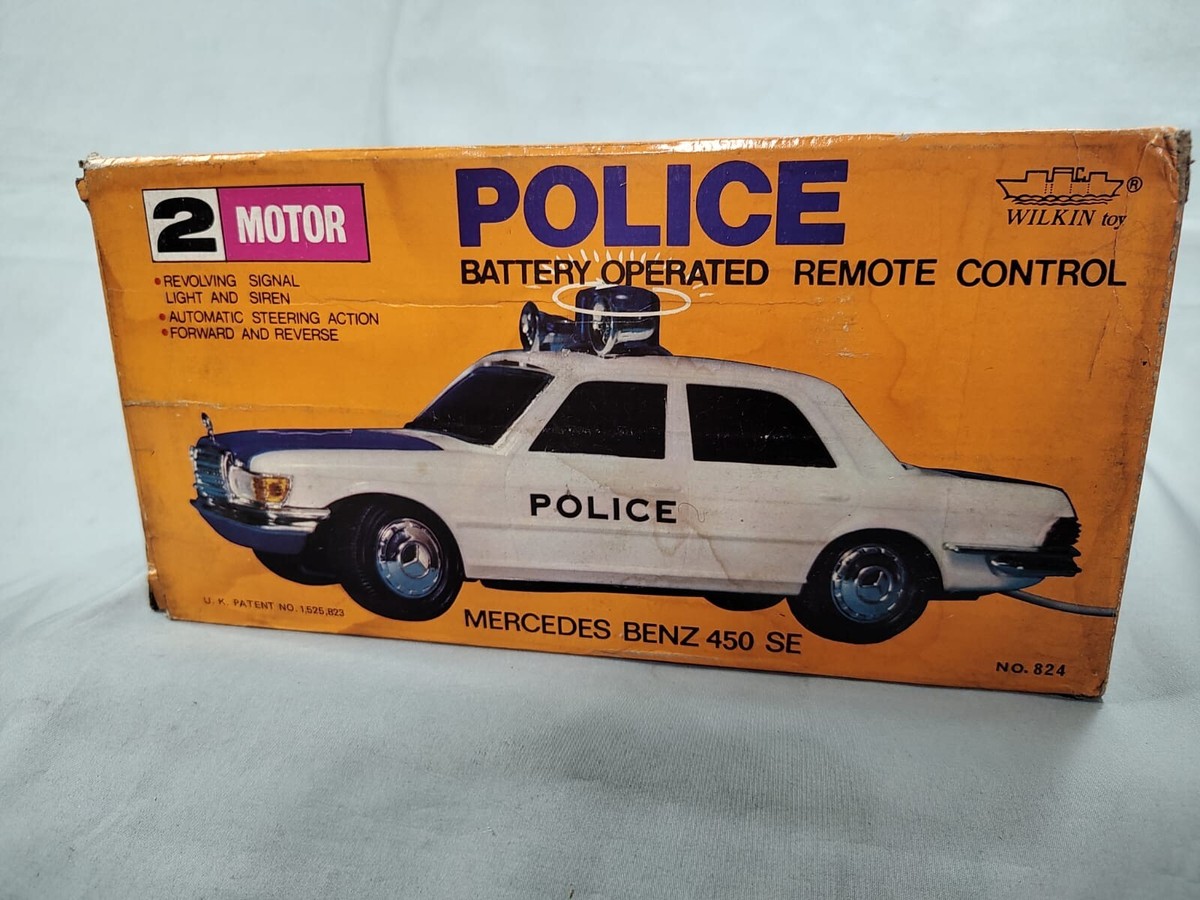 VINTAGE POLICE MERCEDES BENZ 450 SE BATTERY OPERATED RC HONG KONG