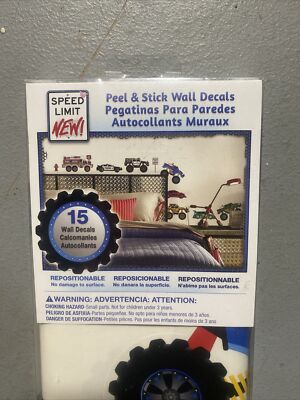 Wall Decal - Roommates - New Speed Limit - Trucks Peel/Stick Cars Trucks Sticker