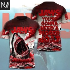 Jaws Youre Gonna Need A Bigger Boat 50th Anniversary 3D T-Shirt