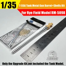 1/35 T-55A Medium Tank Metal Gun Barrel+Shells for Rye Field Model RM-5098