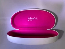 Candie’s Clamshell Case for Eyewear or Sunglasses - White & Pink - Hard Case