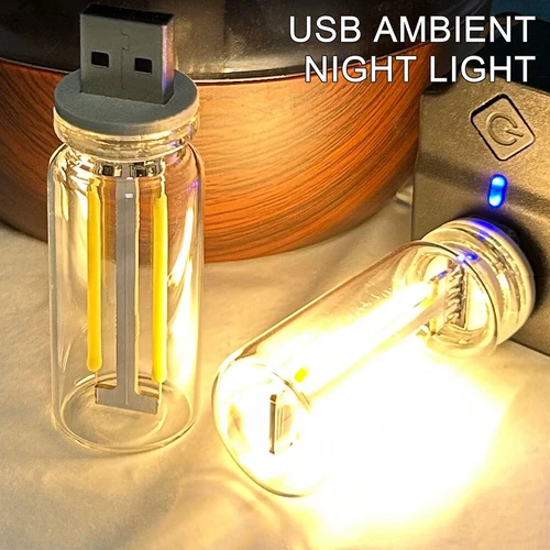 2X Retro Car Lamps USB LED Car Interior Atmosphere Lights Plug-in USB Night Lamp - Bild 7 von 28