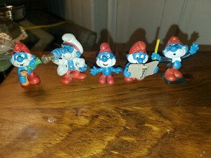 Vintage Papa Smurf Collection Lot of 5 