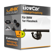 Für BMW 1er Fliessheck 24- TOWCAR Anhängerkupplung abnehmbar + 7polig E-Satz NEU