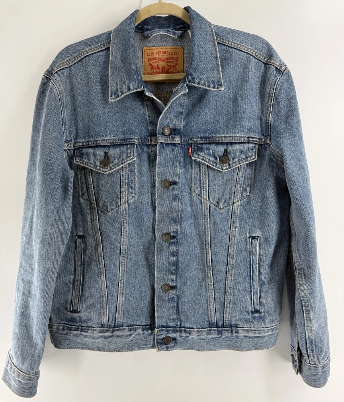 Levi’s Jean Jacket Mens Sz M Blue Denim Trucker Cowboy Western Classic Y2K