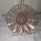 Anchor Hocking Old Cafe Pink Depression Glass Starburst Rayed Footed Candy Dish