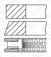 Kolbenringsatz Goetze Engine 08-433900-00 FüR Seat Skoda VW Audi Cavd 5M1 Cnwa 3