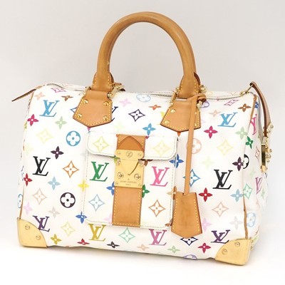 LOUIS VUITTON Handtasche weiß Monogram Multicolor Speedy 30 M92643 SP4068 #3188