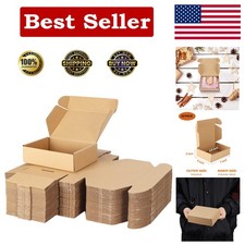 Sturdy 50 Pack Tuck Top Shipping Boxes 7x5x2 inch - Perfect for Small Businesses