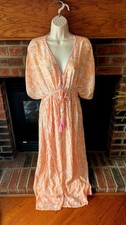 Market Brand Peach Colored Maxi Dress Size S/M