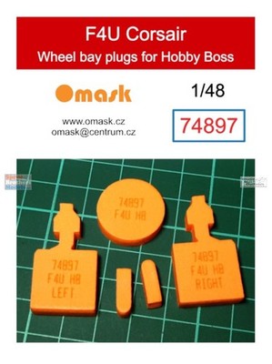 OMK74897 1:48 Omask Wheel Bay Plugs - F4U Corsair (HBS kit)