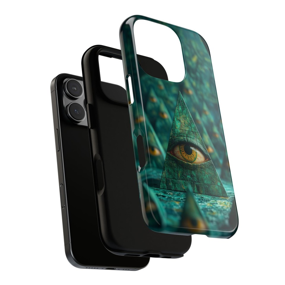 Green Pyramids Abstract Eye | Phone Ink Case for iPhone/Samsung/Google ...