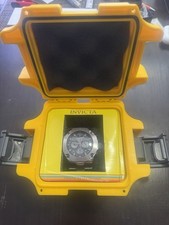 Invicta S1 Rally Men's Quartz Chronograph Date 200m SS Watch Black/Silver Dial